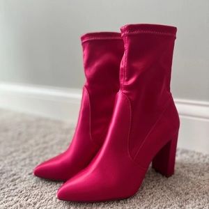 Express Pink Heeled Boots
